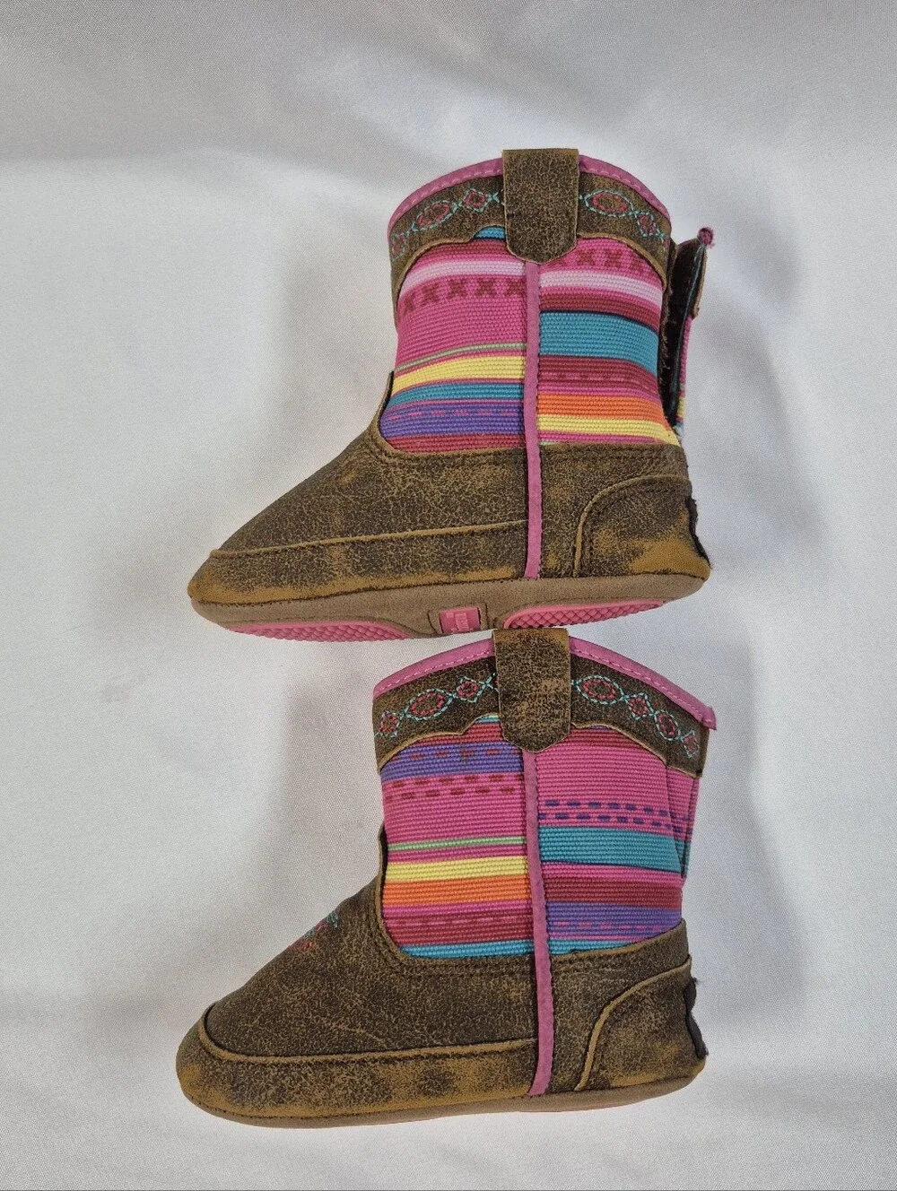 Baby Bucker Twister Camilla Sz Infant Booties Boots Pink Cowboy Girls Western